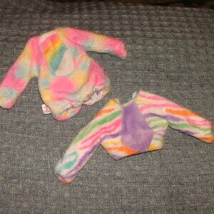 Set 2 Barbie Doll Cutie Reveal Colorful Plush Soft Jacket Coat Penguin & Zebra